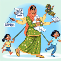 Mexican Asian Registered nurse woman working full time, being a mom and wife, guardian, military